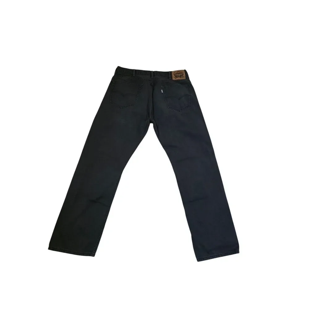 Levi's 505 Men's Jeans 38x32 Black Regular Fit Straight Leg Denim